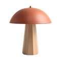 Lampe de table moderne en forme de champignon avec base géométrique